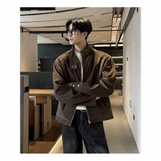 P70W360新款摩登年代复古麂皮绒杨幂同款哈灵顿夹克外套男女通用，男装夹克，电商A170