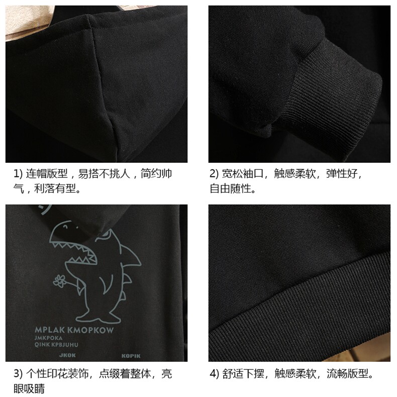 WY2092-P35加绒款-P40纯棉连帽卫衣男大码运动帽衫宽松薄砖墙,男装卫衣,电商A040A