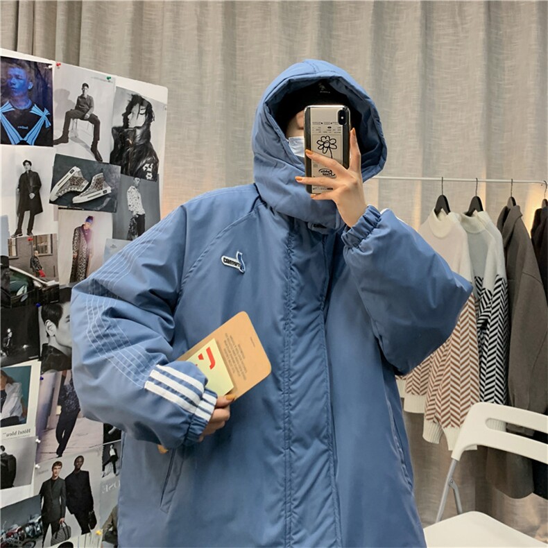 冬季棉衣男连帽潮牌棉服外套港风ins宽松潮流面包服W2101-P70,男装棉衣,星座512-2