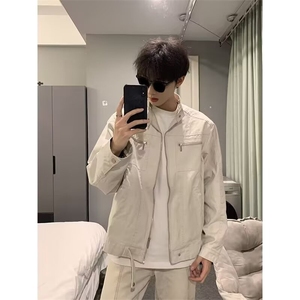 水洗立领百搭外套男美式复古立领工装夹克513AJK2192P60图片