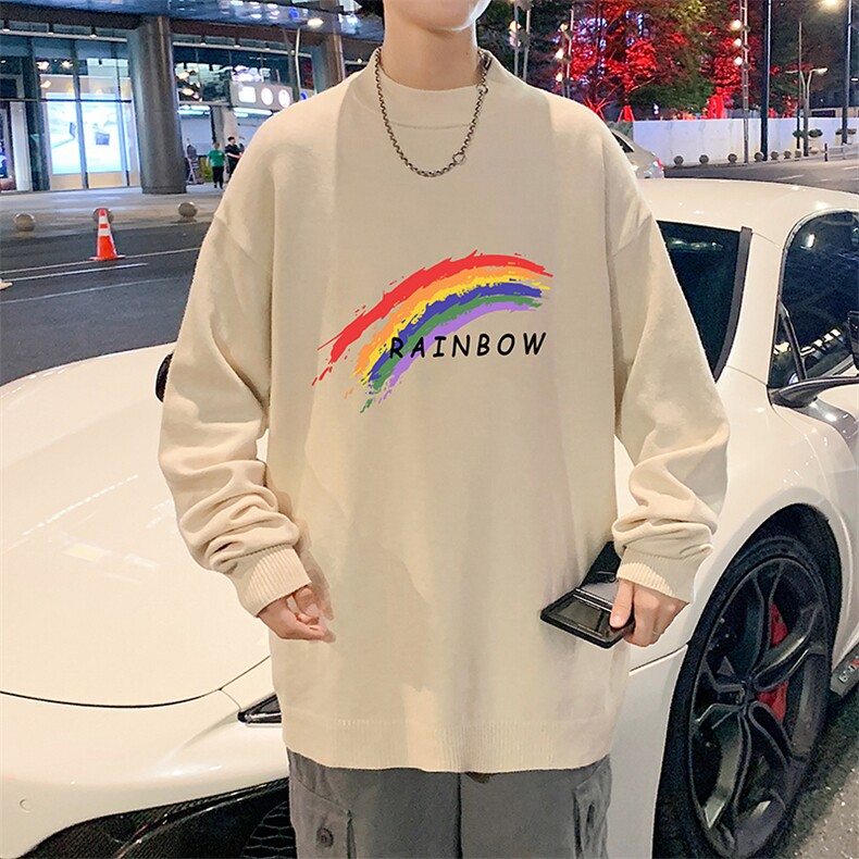 M18064-P45加绒款-P65半高领毛衣男士大码针织衫男毛线衣男,男装针织衫/毛衣,电商A040