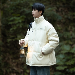 冬季皮棉衣男宽松男士棉服加厚潮流字母棉袄青年A266-PY2101-P80图片