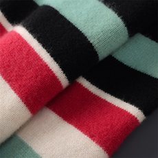 2025年秋季新款百搭撞色粗条羊毛衫，男装羊毛衫，牧绒家园高端店