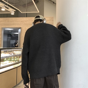 针织打底衫男士秋冬季粗线宽松线衣宽松厚款潮流上衣MY6002-P48图片