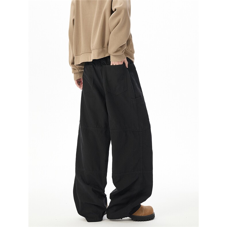 6146-秋冬现货高品多段式拼接工装100棉休闲裤(P58X98)8，男装休闲裤，电商C315