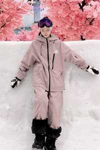 冬新防风防水滑雪服套装男女同款两件套中性风保暖外套TZ027-P240图片