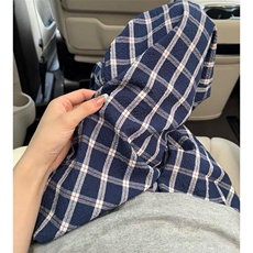 美式高街潮牌男女泡泡格子休闲裤直筒宽松慵懒显瘦阔腿休闲长裤子，男装休闲裤，电商A486