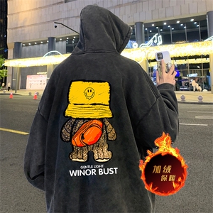 直播品质 500克重磅美式做旧水洗卫衣 SL1532-常规特P55加绒特P65图片