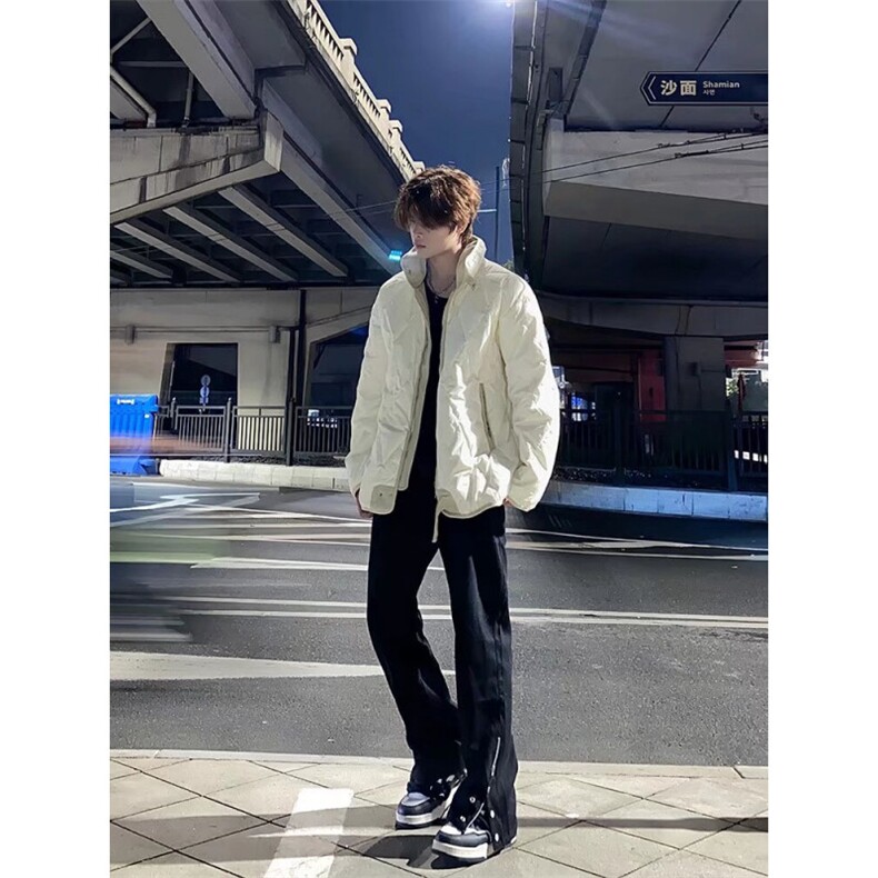 美式复古菱形格立领保暖棉衣男女ZG50P75,男装棉衣,星座1116-2