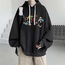 连帽卫衣男大码运动服帽衫外套WY2301-P35加绒款-P40，男装卫衣，电商A040