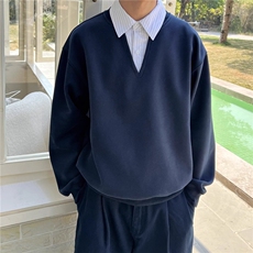 杭州货美式重磅v领连帽高街卫衣男拼接设计感休闲情侣长袖上，男装卫衣，星座218-1（原230）