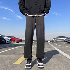 高街牛仔裤阔腿裤子2025新款流行5999P45，男装牛仔裤，星座410-2