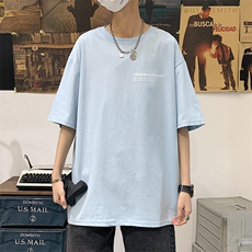 新款港风ins宽松半袖T恤男韩版潮流夏季圆领短袖打底衫T696-P28，男装T恤，星座512-4