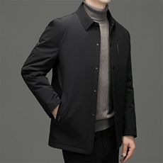 CXY201钱塘2020-2冬季厚款保暖商务休闲翻领中年男士羽绒服P195，男装羽绒服，钱塘207-2