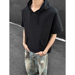 夏季新款男女同款短袖套头拼色短袖XZ102B-1-T2555P40