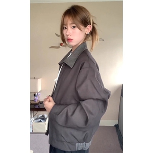 cleanfit美式短款外套男春秋千鸟格双面穿设计高级感翻领西装夹克图片