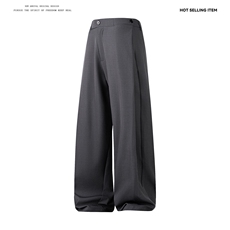 垂感阔腿西装裤cleanfit高级感直筒休闲长裤504-K868-P40控68，男装西服套装，星座504