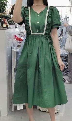 夏季新款法式连衣裙，,女装连衣裙,水锦红