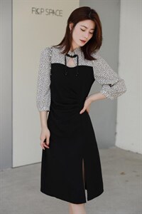 【现货】一袭旗袍连衣裙,优雅又复古,尽显东方韵味图片