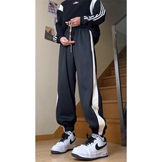 秋季休闲裤男宽松束脚裤拼色卫裤K7721-P50加绒P60控68加绒控78，男装休闲裤，星座209-2
