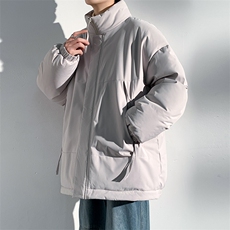 现货美式高街休闲夹克冬季立领纯色三防户外工装加厚棉服外套，男装夹克，电商A443