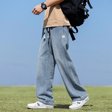 直筒牛仔裤男春夏季2025新款高街小众设计感长裤8061-P50限价79，男装牛仔裤，电商A178