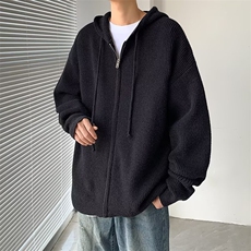 美式复古开衫毛衣外套男秋冬季潮牌慵懒风百搭拉链线衣，男装针织衫/毛衣，星座410-7