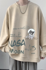 NASA联名同款麂皮绒卫衣男大码重磅长袖t恤男JW81187-P35，男装卫衣，电商A040