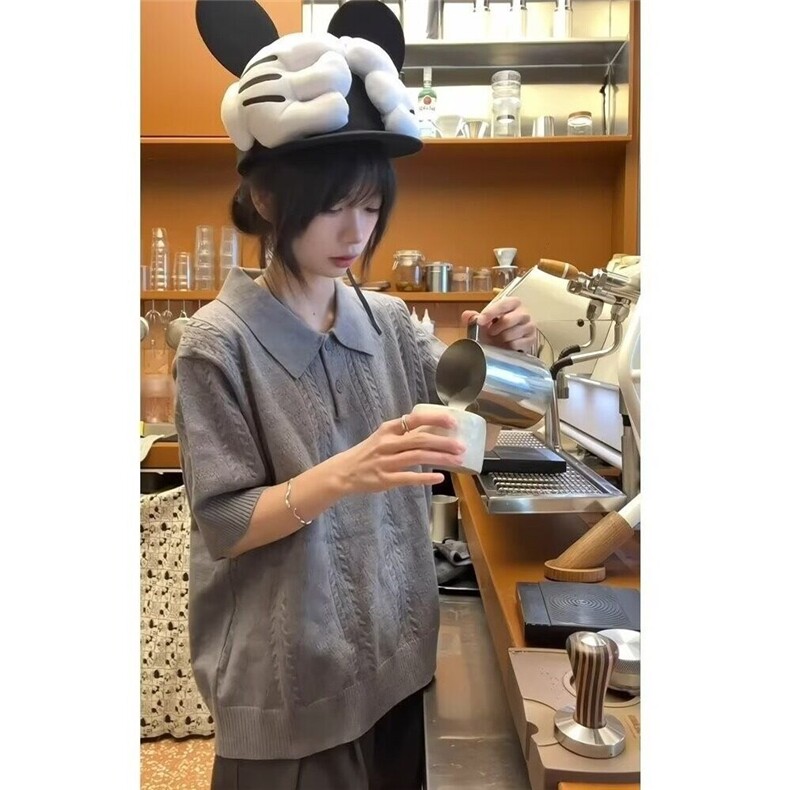 麦穗肌理POLO针织短袖男款夏W511-P50,男装T恤,星座910B