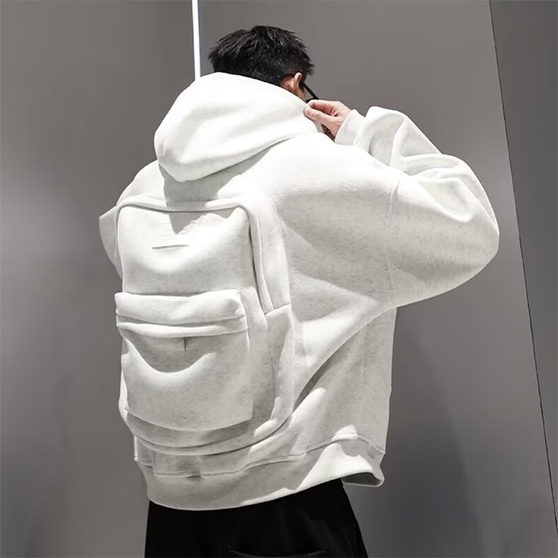 后背书包设计开衫卫衣男款秋季潮牌连帽外套WYW09P60，女装短外套，星座1013-5