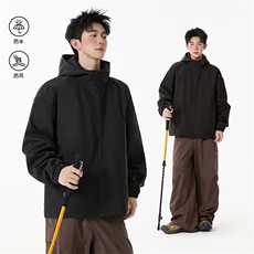 2026秋季新款冲锋衣Q2069-TP35不连帽防水宽松夹克登山服，男装夹克，电商A102