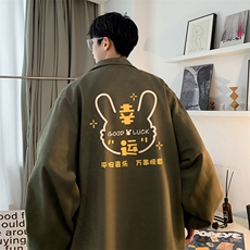 麂皮绒夹克男大码立领褂子外套JK85297-P68加绒款-P78，男装夹克，电商A040