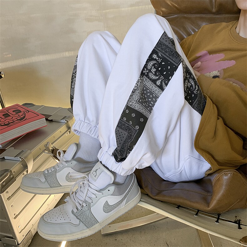 2025秋季直筒运动裤腰果花卫裤宽松休闲裤男女A125-DK912-P45，男装休闲裤，电商A125