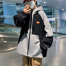 2021新款拼色夹克秋季潮牌港风宽松潮流百搭休闲外套W1730-P60，男装夹克，星座512-4