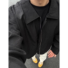 DJK602-批60黑色cleanfit外套男春秋季美式夹克，男装夹克，星座603-2