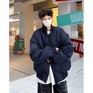 美式复古百搭外套男秋冬小众潮牌设计感痞帅夹克棉服潮MF293-P100图片