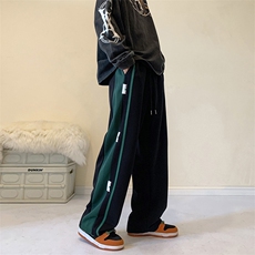 B266-Z206-P5023秋季新款宽松休闲侧边条纹阔腿休闲裤长裤，男装休闲裤，星座B257-1
