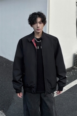 8XL-M美式复古棒球服外套男特大码潮牌双拉链立领夹克衫JK005P85，男装夹克，电商B312