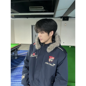 1506A/G8190/P76棉服外套连帽毛领可拆卸加厚棉衣夹克图片
