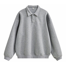 抖音得物高品质二开26春装美式高街结构设计POLO翻领卫衣外套W77，男装Polo衫，电商A486