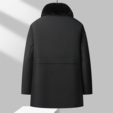 冬季中老年中长款棉衣加绒加厚可脱卸大毛领中年棉服BD303-P140，男装棉衣，星座1105-3