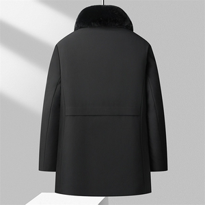 冬季中老年中长款棉衣加绒加厚可脱卸大毛领中年棉服 BD303-P140图片