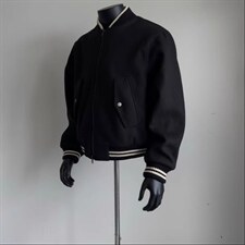 【有货】DJK945-P63美式重磅斜纹廓形时装短款棒球服外套棉衣男潮，男装棉衣，星座603-2