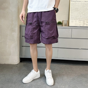 抖音男工装短裤 速干拉链口袋五分裤 DS-A329-K911-P43图片