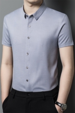 XLAL-T6669男士2023年夏季新款百搭衬衫男短袖商务休闲衬衣男P65，男装衬衫，电商B360