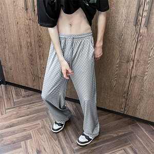 D177-P32潮流运动裤子男春夏季新款百搭潮流宽松风休闲垂感阔腿裤图片