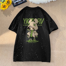 量大优供抖音视频支持得物配合二开美式满天星亮片短袖T恤MTX175，男装T恤，电商A486