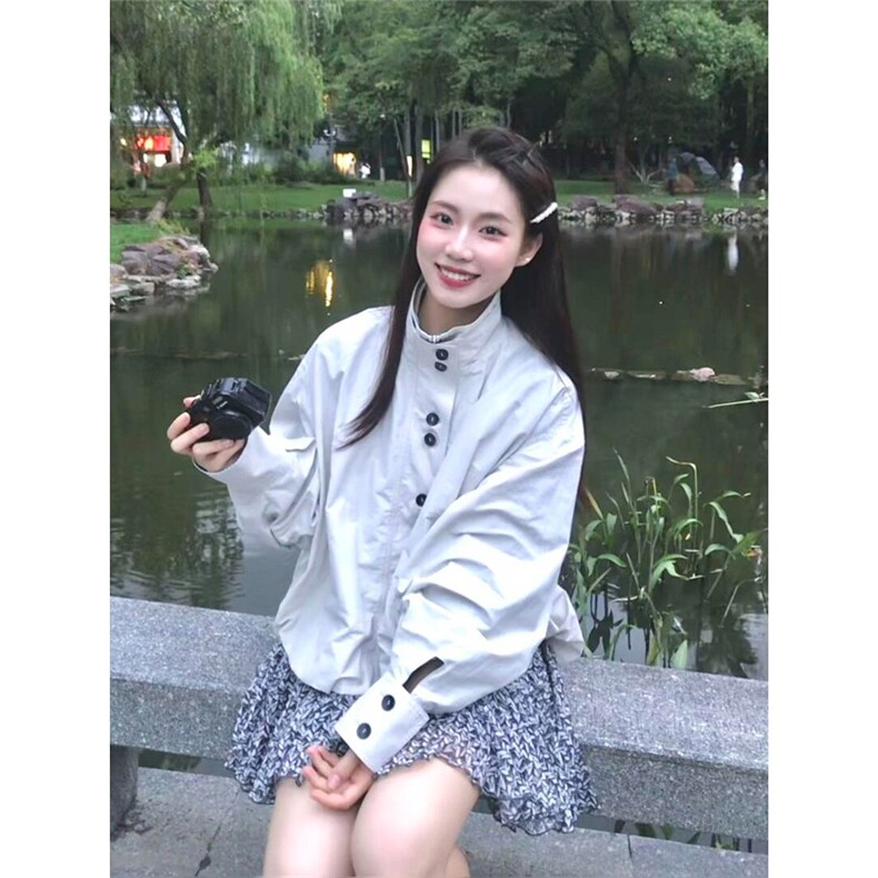 早秋季小个子休闲百搭韩系独特漂亮超好看外套女2025新款短款夹克,女装短外套,星座506A