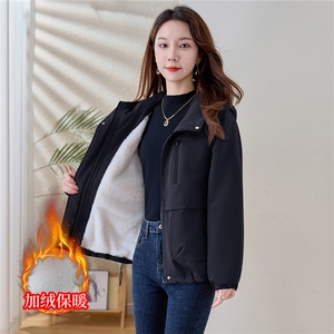 现货！现货！2025冬季新款加绒加厚棉衣外套女棉服图片