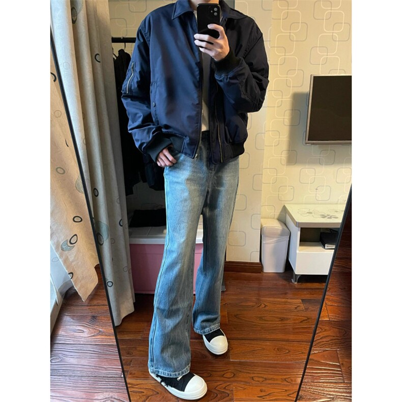 【有货】cleanfit藏青短款外套男美式高街飞行员夹克P15CC-特P55,男装夹克,星座1007（原301D）